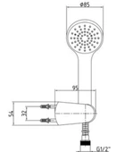 ECA Spil Mafsallı Duş Seti Banyo Üst Takımı Krom, 102117336 - 2