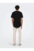 Only&sons 22002973 0 Yaka Erkek Tshirt - Siyah - 3