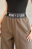 Beli Lastikli Palazzo Pantolon 6138-Haki thumbnail 6