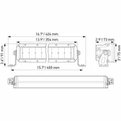 Hella Uzun Hüzme 12/24V Black Magic Led Taban Far 3800Lm 33CM 1FJ358196-461 thumbnail 5