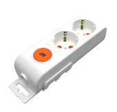 Mutlusan 2li Anahtarlı Topraklı Grup Priz Çocuk Korumalı Klemensli - 1