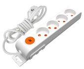 Mutlusan 4lü Anahtarlı Topraklı Grup Priz Çocuk Korumalı 5 Metre - 1