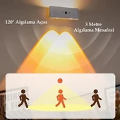 Ledx Sk-bd188f Çift Yönlü Hareket Sensörlü Dekoratif Şarjlı Duvar Aplik 2 Mercekli 15 Smd Ledli 3000k-4000k-6500k - 2