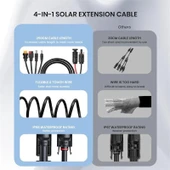 Flexsolar 4 In 1 Cable Güneş Enerjisi İstasyonu Jeneratörü Ve Güneş Paneli İçin Anderson Adaptör - 2