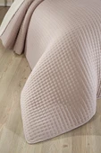 Elisa Dolgulu Çift Taraflı Tek Kişilik 180x240 Cm Yatak Örtüsü Pudra thumbnail 2