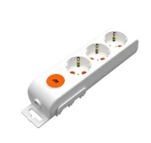 Mutlusan 3lü Anahtarlı Topraklı Grup Priz Çocuk Korumalı Klemensli - 1