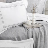 Schafer Home Pavia Şönil Yatak Örtüsü Nevresim Seti 7 Parça-Gri - 5