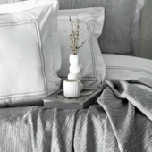 Schafer Home Pavia Şönil Yatak Örtüsü Nevresim Seti 7 Parça-Gri - 8