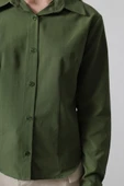Basic Gömlek - Koyu Haki thumbnail 4