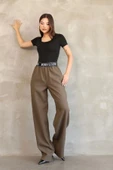 Beli Lastikli Palazzo Pantolon 6138-Haki thumbnail 1