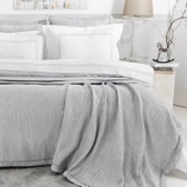 Schafer Home Pavia Şönil Yatak Örtüsü Nevresim Seti 7 Parça-Gri - 2