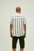 Bad Bear Sergio Erkek Gomlek - Beyaz Cizgili thumbnail 3