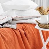 Schafer Home Kylie Yatak Örtüsü Nevresim Seti 7 Parça-Kiremit - 5