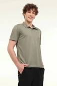 Lumberjack Ct461 Sherman Erkek Yakali Tshirt - Haki - 1