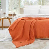 Schafer Home Kylie Yatak Örtüsü Nevresim Seti 7 Parça-Kiremit - 2