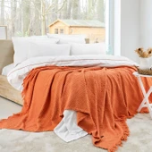 Schafer Home Kylie Yatak Örtüsü Nevresim Seti 7 Parça-Kiremit - 3