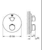 Grohe Grohtherm Termostatik Banyo/Duş Bataryası (Sıva Üstü Grubu), 2 Yollu, Krom, 24076000 - 2