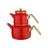 Schafer Emily Emaye Çaydanlık Takımı 3 Parça-Kırmızı - 1