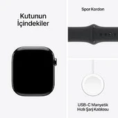 Apple Watch 10 GPS + Cellular 42 mm Arduvaz Kasa Akıllı Saat ve Siyah Spor Kordon - M/L - 2