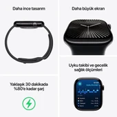 Apple Watch 10 GPS + Cellular 42 mm Arduvaz Kasa Akıllı Saat ve Siyah Spor Kordon - M/L - 4