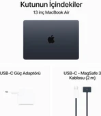 MacBook Air M3 8 GB 256 GB SSD 13.6" MRXV3TU/A Gece Yarısı Outlet (Açıklamayı Okuyunuz) thumbnail 4