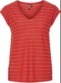 Only Pieces 17078572 Genis Yaka Kolsuz Kadin Body - Kirmizi - 1