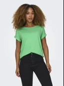 Only 15106662 Genis Yaka Kol Katlamali Kadin Body - Fosforlu Yesil thumbnail 4