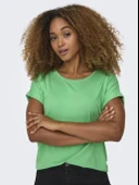 Only 15106662 Genis Yaka Kol Katlamali Kadin Body - Fosforlu Yesil thumbnail 1