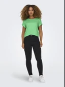 Only 15106662 Genis Yaka Kol Katlamali Kadin Body - Fosforlu Yesil thumbnail 2