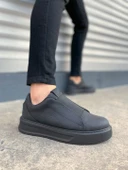 JY007 Alba Bağcıksız Cilt Erkek Günlük Sneaker Ayakkabı CST Siyah thumbnail 1