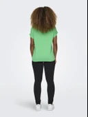 Only 15106662 Genis Yaka Kol Katlamali Kadin Body - Fosforlu Yesil thumbnail 3