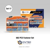 Civtec 682 Parça 16 Çeşit Yhb Vida - Somun - Pul Seti -Takım TK-17 thumbnail 9