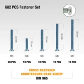 Civtec 682 Parça 16 Çeşit Yhb Vida - Somun - Pul Seti -Takım TK-17 thumbnail 4