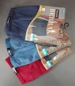 BERRAK 4488 ERKEK MODAL İNCE KEMER LASTİKLİ ÇOK RENKLİ BOXER 3 ADET - 2