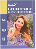 Koala Papers Canon E414 Yazıcı için Pg-46 Cl-56 ile uyumlu Premium Parlak Çift Taraflı double Side A4 Fotoğraf kağıdı 300 gr. 50 Adet - 1