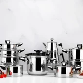 Schafer Premium Çelik Çeyiz Seti 18 Parça-Inox thumbnail 1