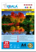 Koala Papers Canon E414 Yazıcı için Pg-46 Cl-56 ile uyumlu Premium Parlak Çift Taraflı double Side A4 Fotoğraf kağıdı 120 gr. 20 Adet - 1