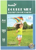 Koala Papers Canon İX6850 550XL ile uyumlu Premium Parlak Çift Taraflı double Side A4 Fotoğraf kağıdı 260 gr. 50 Adet - 1