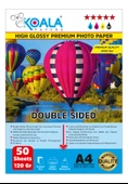 Koala Papers Canon İX6850 550XL ile uyumlu Premium Parlak Çift Taraflı double Side A4 Fotoğraf kağıdı 120 gr. 50 Adet thumbnail 1