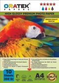 Oratek Epson 103 L565 Fotoğraf Kağıdı A4 Premium Parlak Çift Taraflı 300 gr.10 Adet - 1