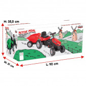 Pilsan Active Römorklu Pedallı Traktör 07-316 Yeşil - 3