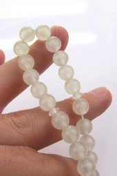 Fosforlu Serisi Bukalemun Küre Kesim Fosforlu Kedi Gözü Toz Kehribar Erkek Tesbih Karanlıkta Renk Değiştiren Parlayan Tesbih - 6