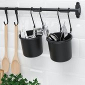 Kaşıklık , Çatal Kaşıklık Bıçaklık IKEA 14x16 cm Siyah Renk Asılır - 2