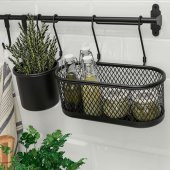 Kaşıklık , Çatal Kaşıklık Bıçaklık IKEA 14x16 cm Siyah Renk Asılır - 4