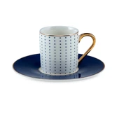 Jumbo Navy 2 Kişilik Kahve Fincan Takımı Mavi 90 ml thumbnail 4