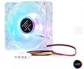 Hadron Hdx1516 8Cm Kasa Fanı 4Pin Led Transparent - 1