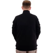 Buyuk Beden Erkek Hırka Fermuarlı Stell Dik Yaka 20571 Siyah - 4
