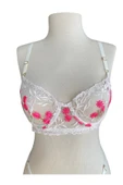 İNSPİRA Dantelli Brode Takım Çiçekli Desenli Sütyen Tanga Takım - 3