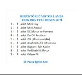 REDÜKTÖRLÜ MOTOR LAMBA ELEKTRİK FULL DENEY SETİ - 2