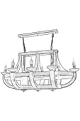 AVONNI AV-1644-8E-YM Eskitme Kaplama Avize E14 Metal Ahşap 106x58cm - 2